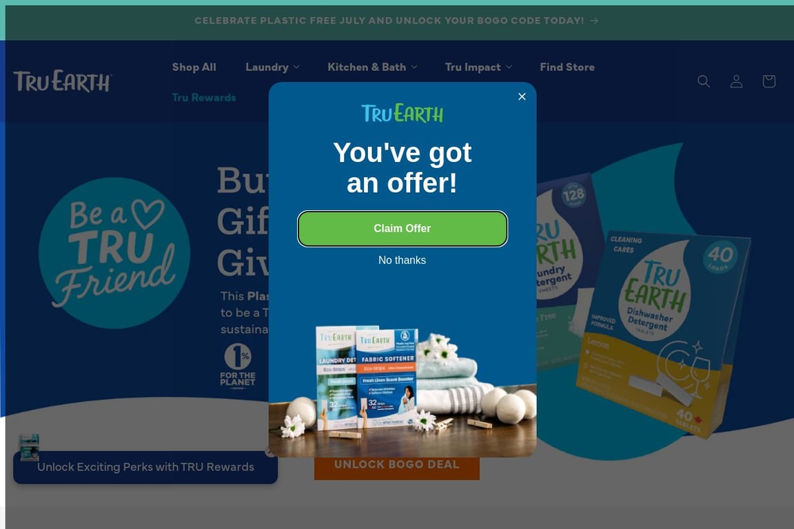 TruEarth homepage