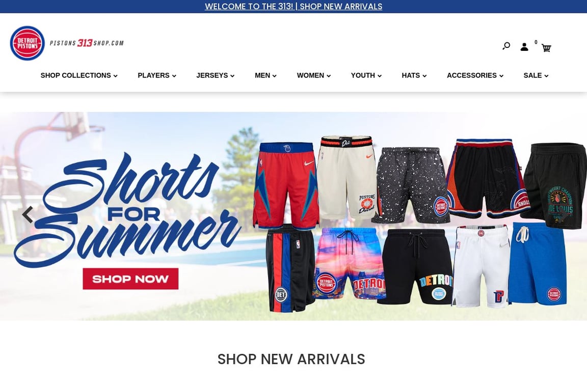 Pistons 313 Shop homepage