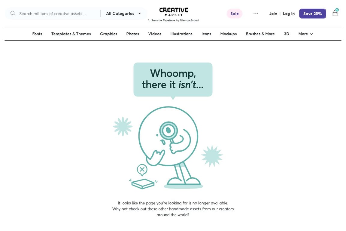 Creative Market affiliate program signup page