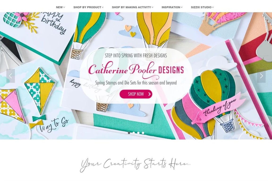 Sizzix homepage