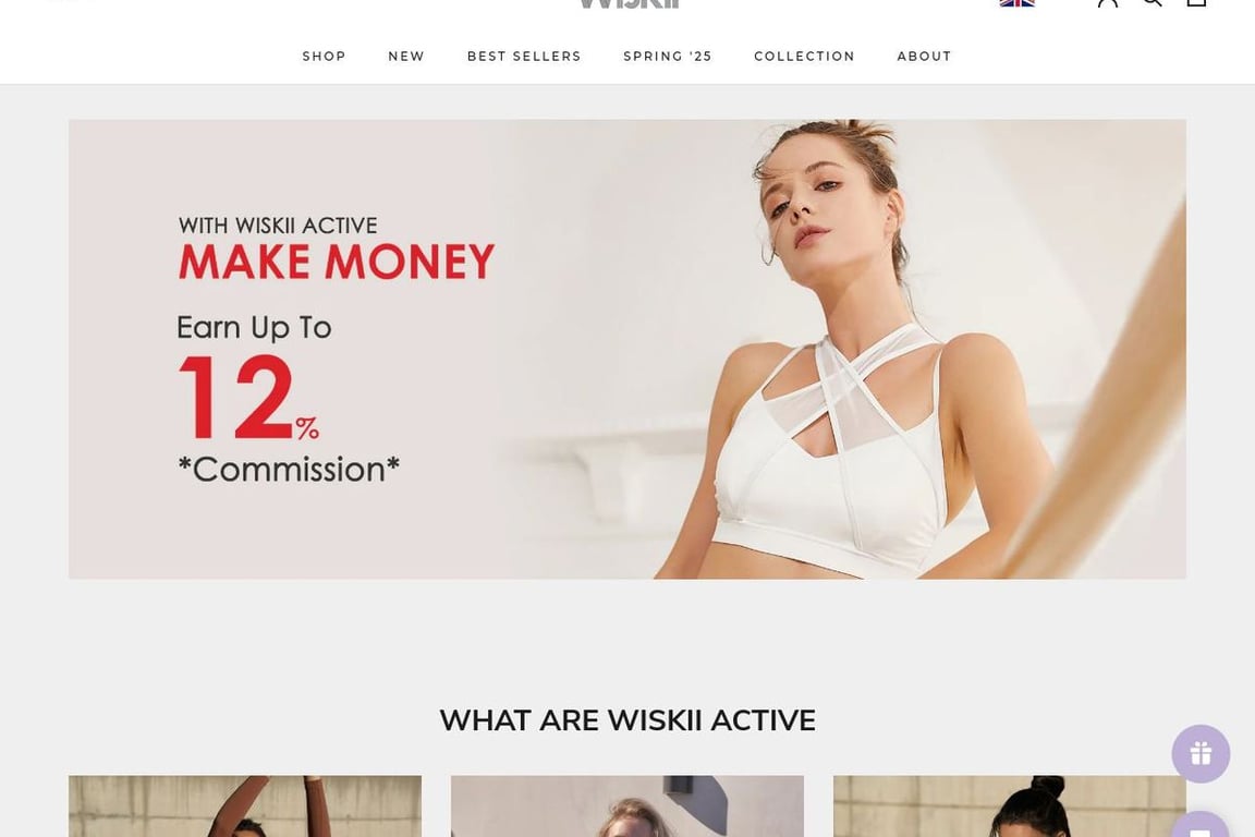 WISKII Active affiliate program signup page