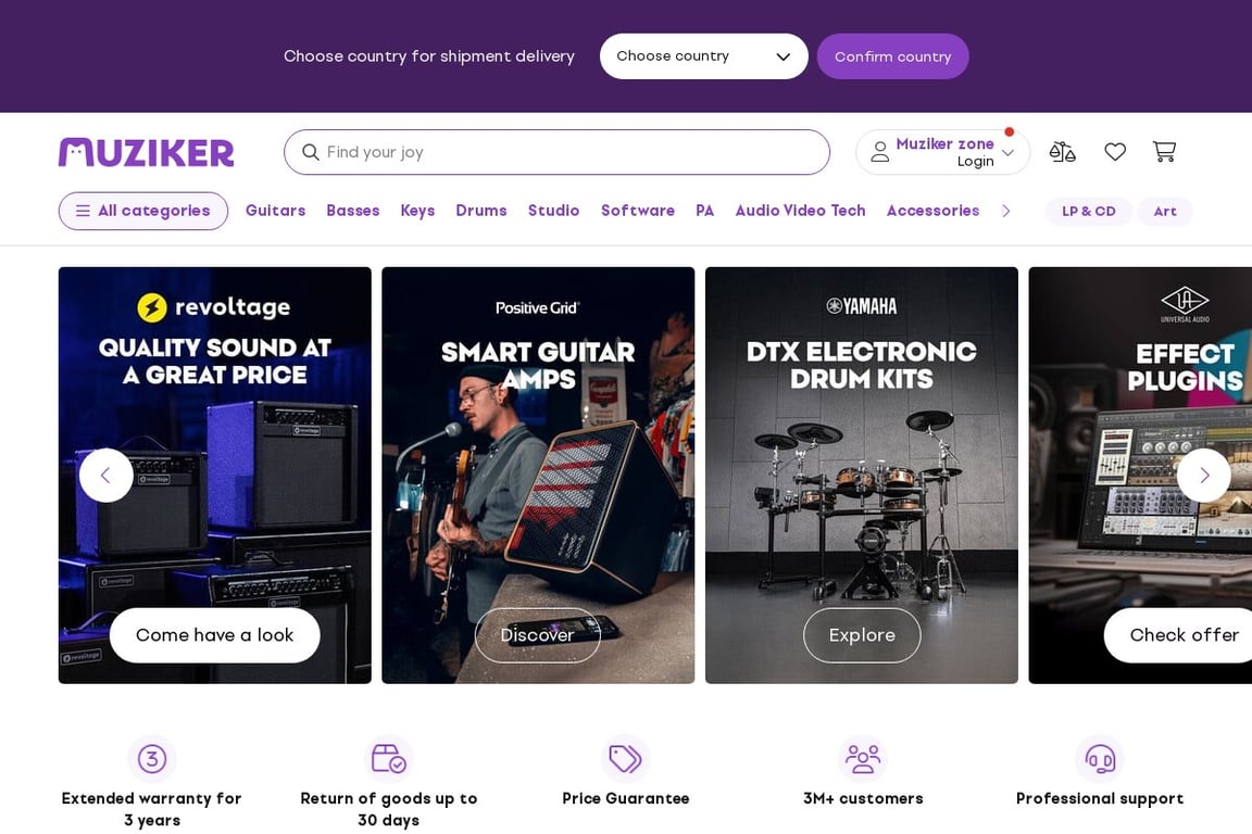 Muziker.com homepage
