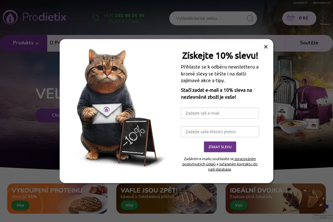 Prodietix homepage