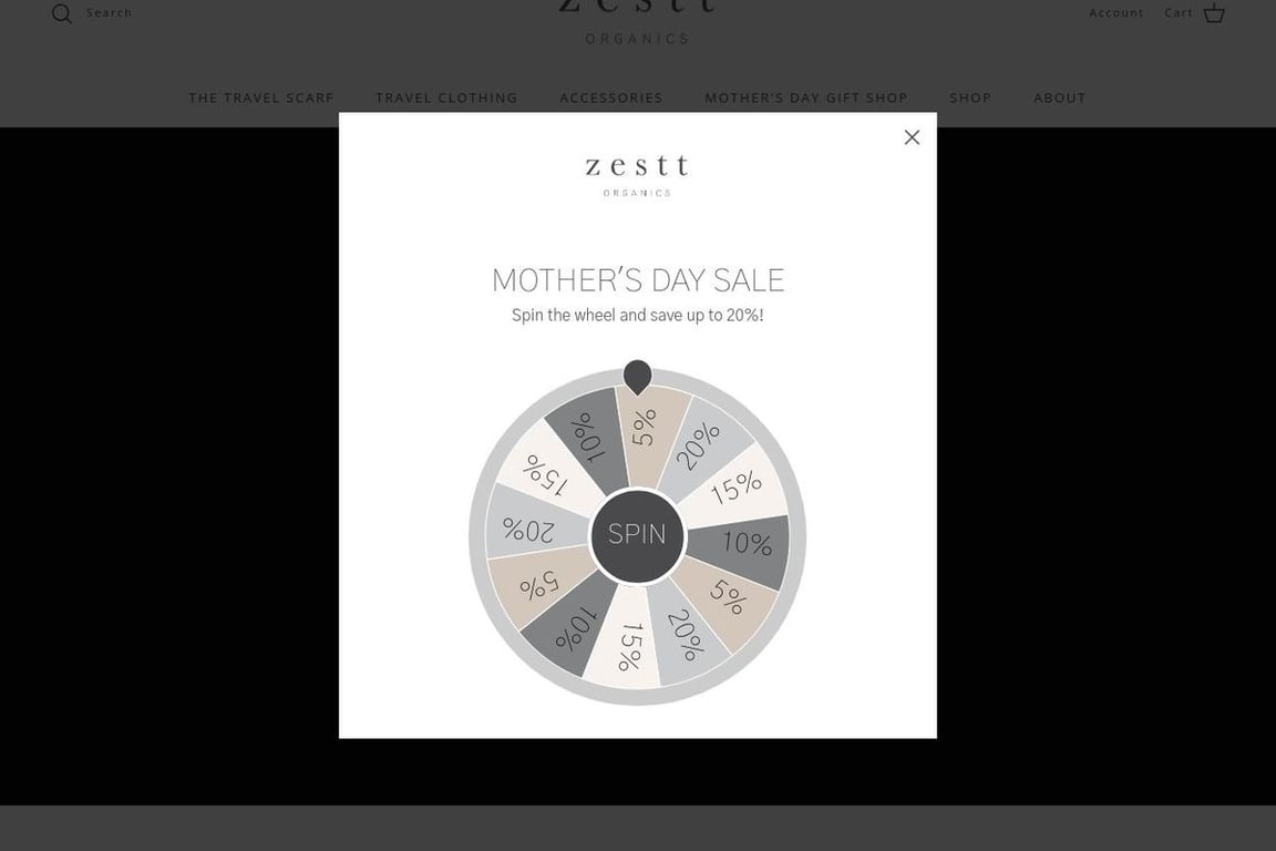 Zestt organics homepage
