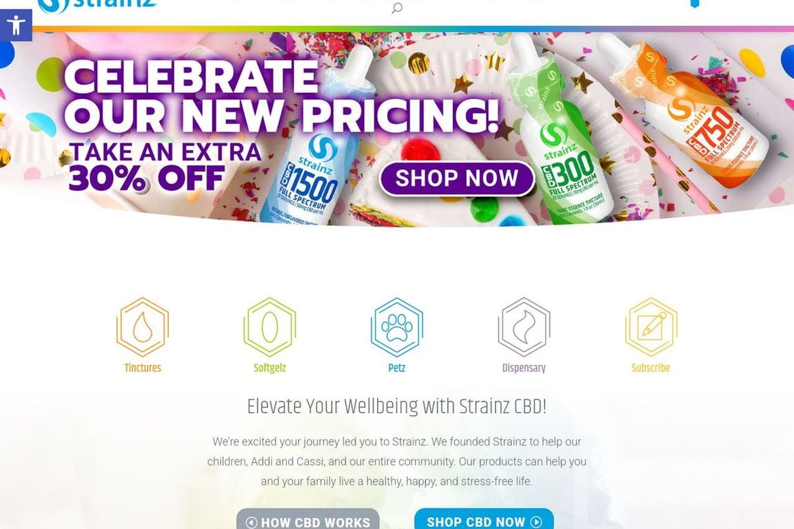 Strainz Inc homepage