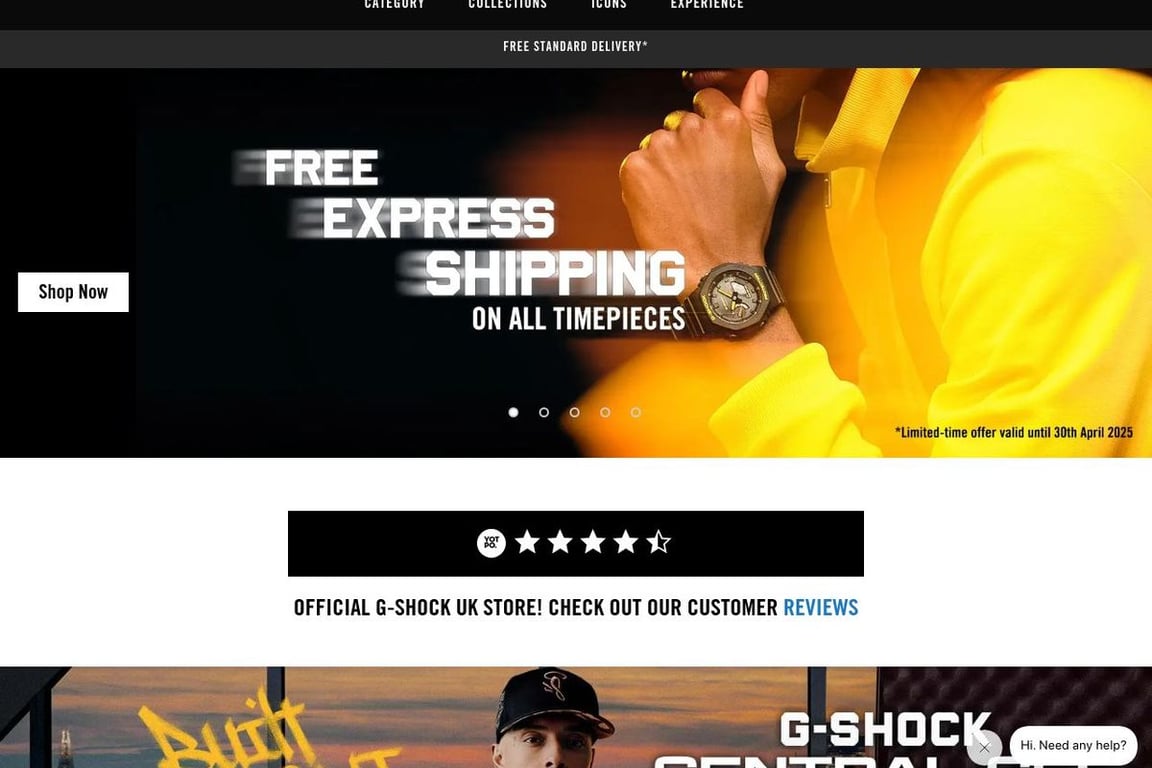 G-Shock homepage