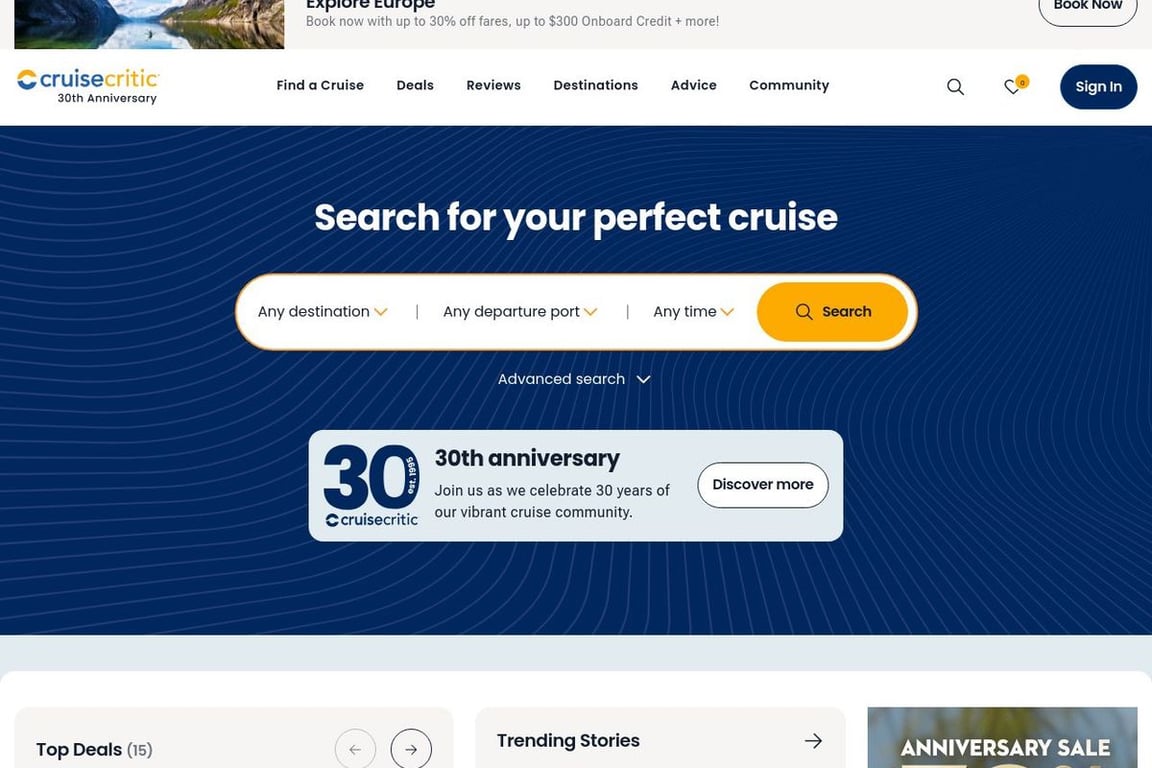 Cruise Critic homepage