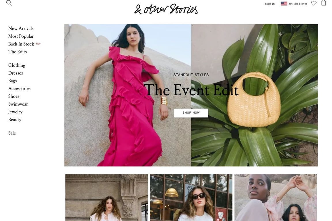 & Other Stories homepage