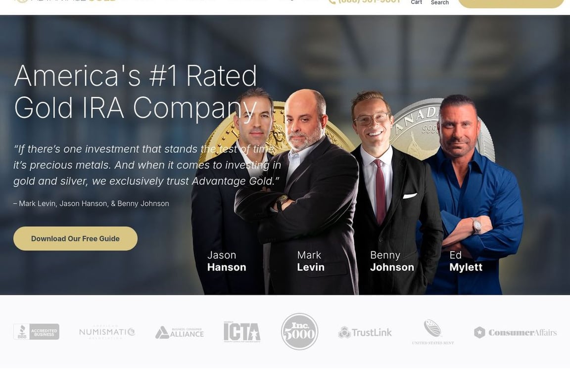 Advantage Gold homepage