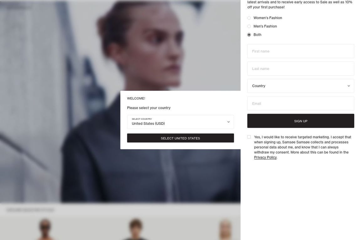 Samsøe & Samsøe homepage