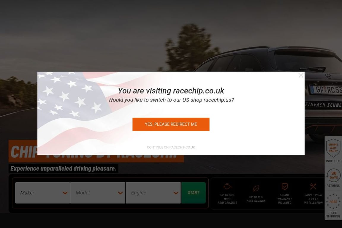 RaceChip UK homepage