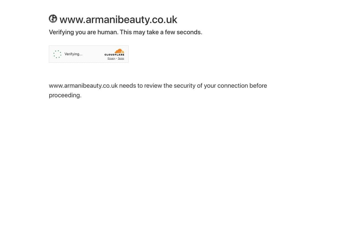 Giorgio Armani Beauty UK homepage
