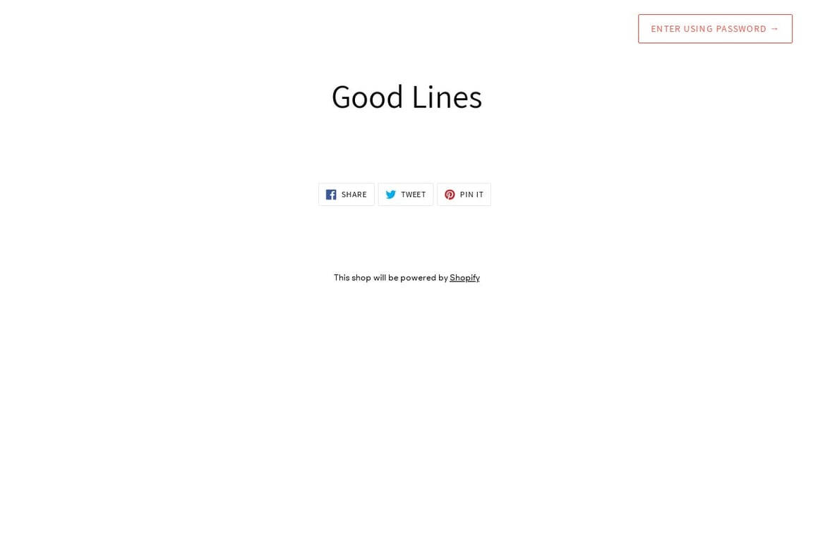 Good Lines homepage