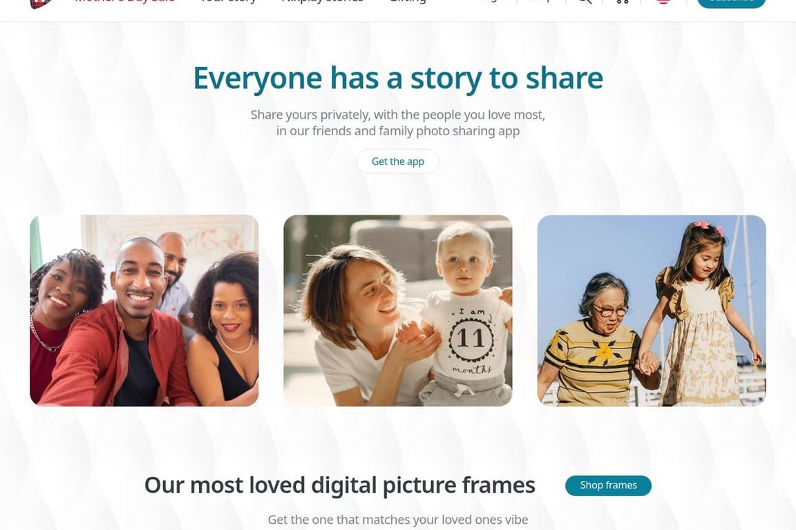 Nixplay homepage