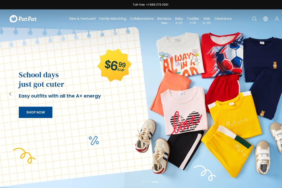 PatPat homepage