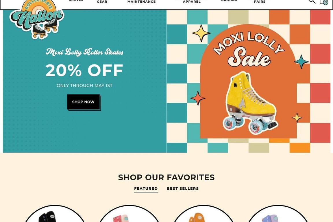 RollerSkateNation.com homepage