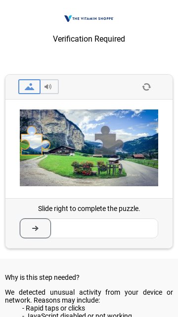The Vitamin Shoppe homepage