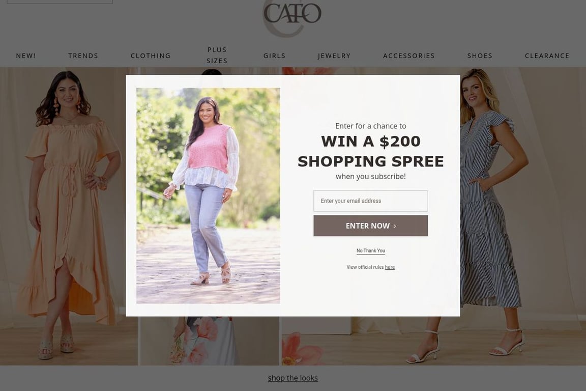 Cato Fashions homepage