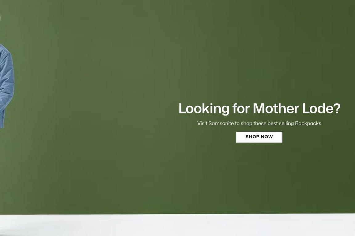Ebags homepage