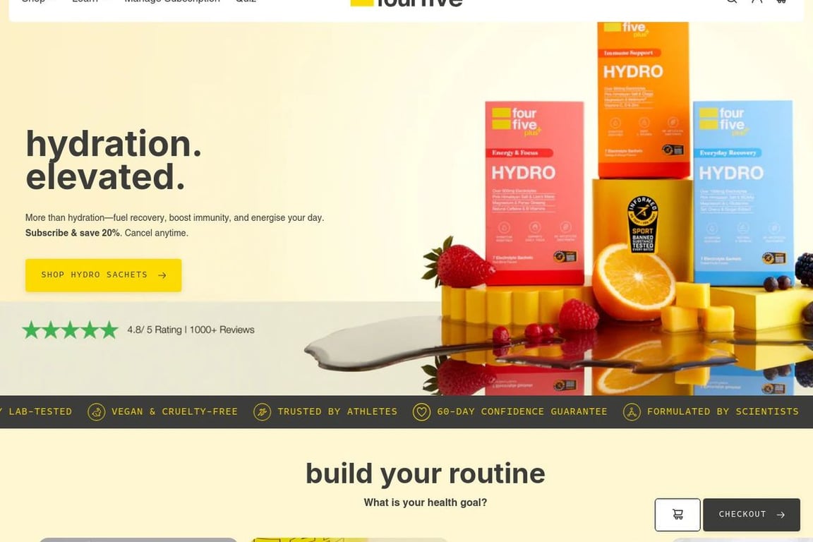 Fourfivecbd homepage