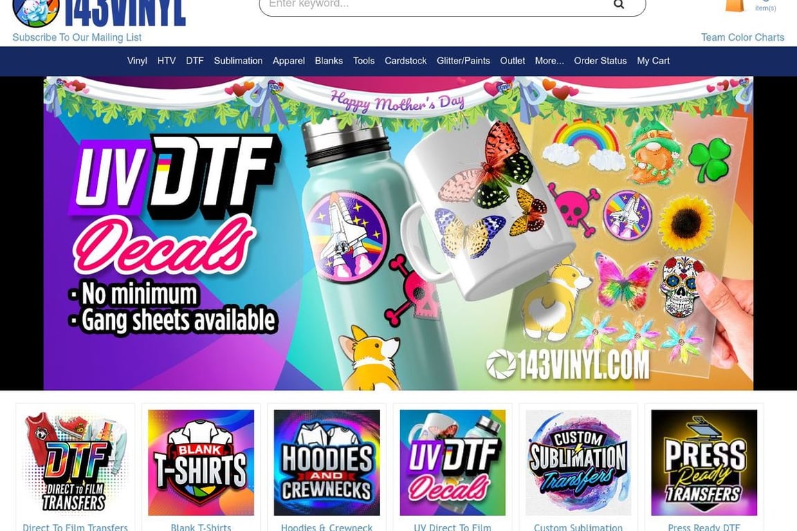 143vinyl.com homepage