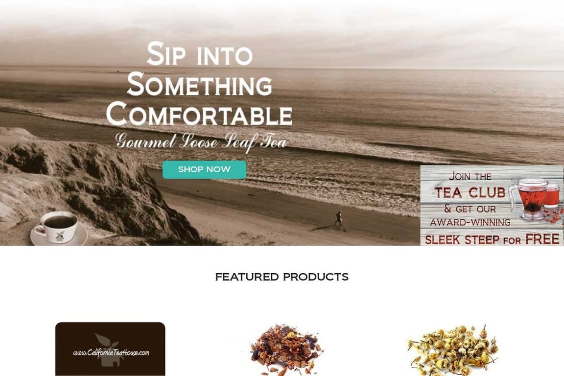 California Tea House homepage