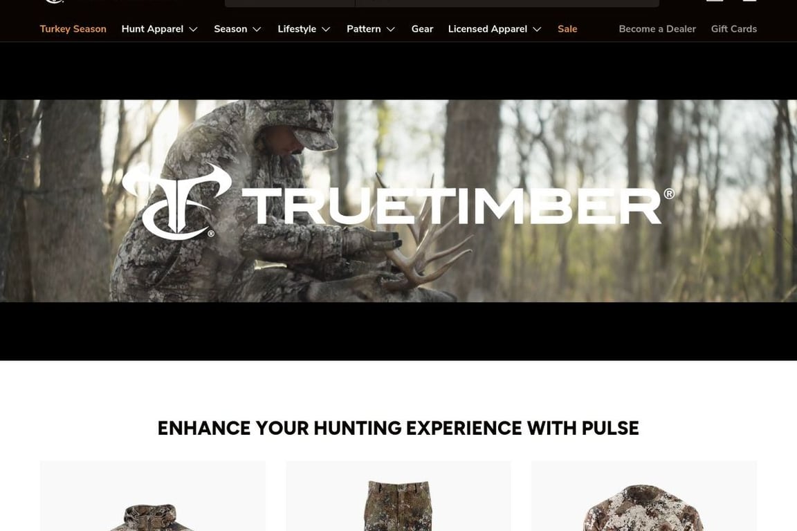 TrueTimber homepage