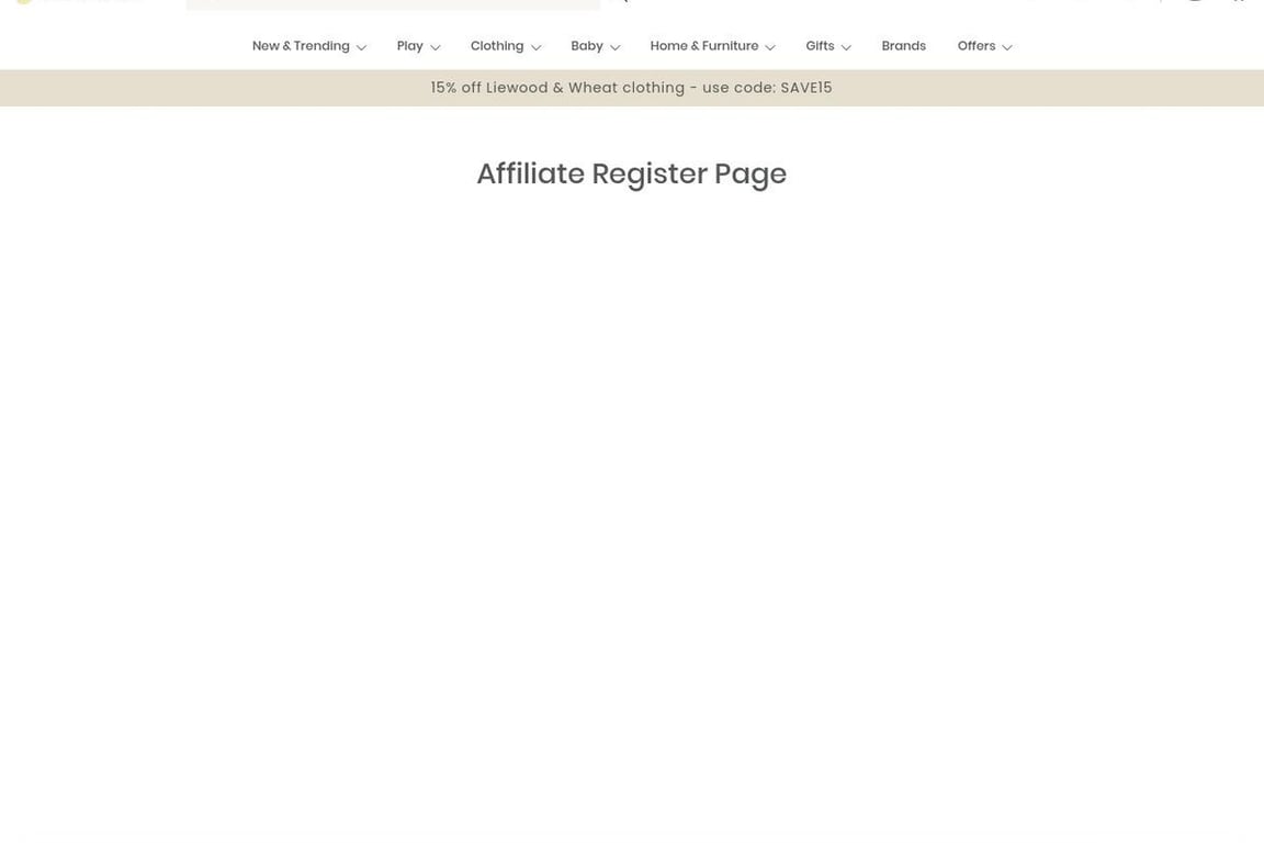 Scandiborn affiliate program signup page
