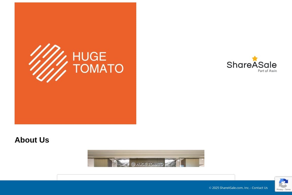Huge Tomato affiliate program signup page
