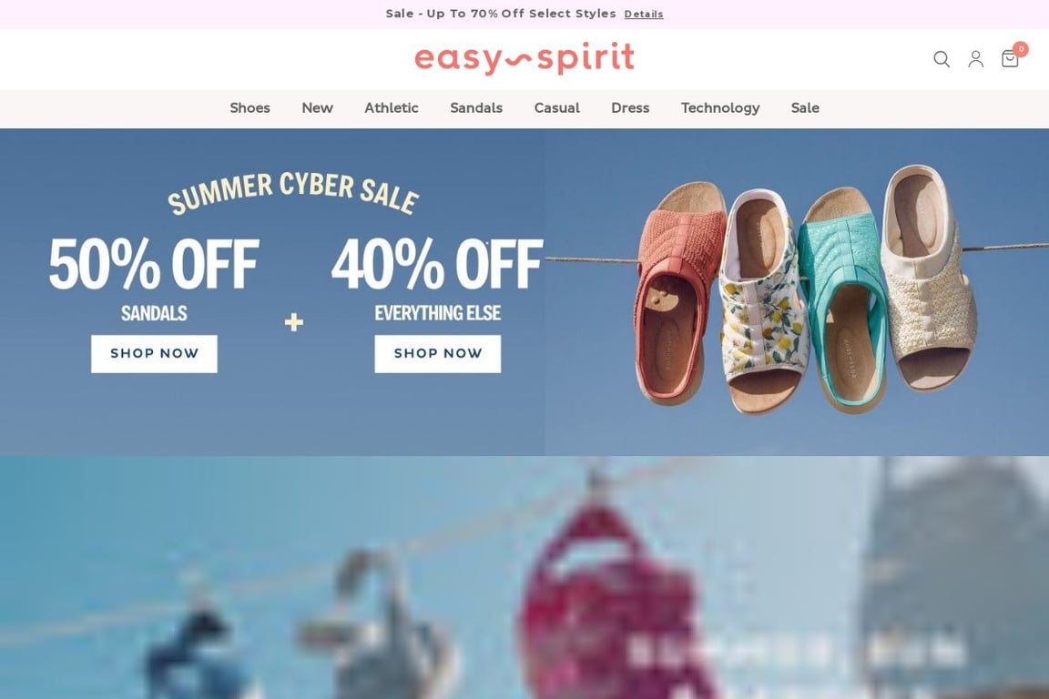 Easy Spirit homepage