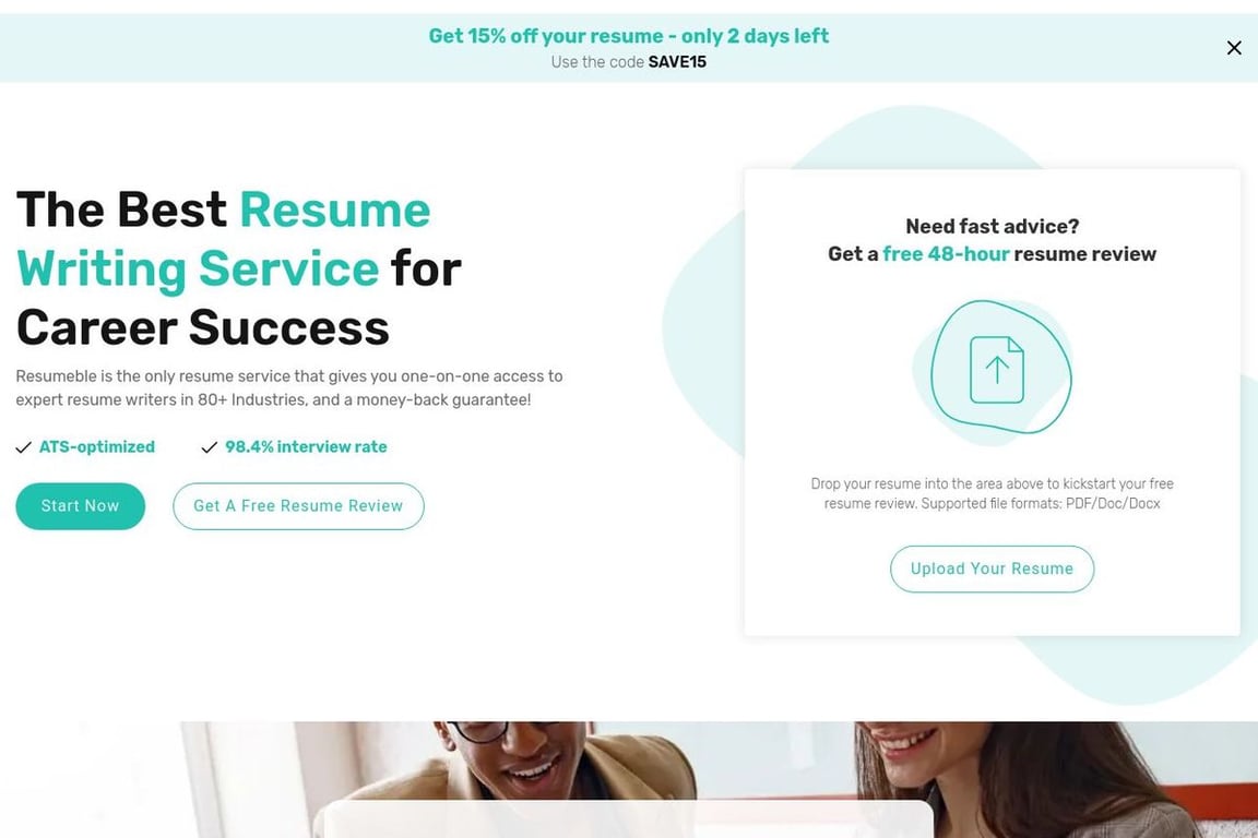 Resumeble homepage