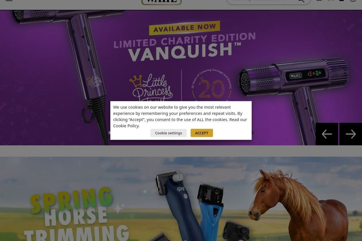 Wahl UK homepage