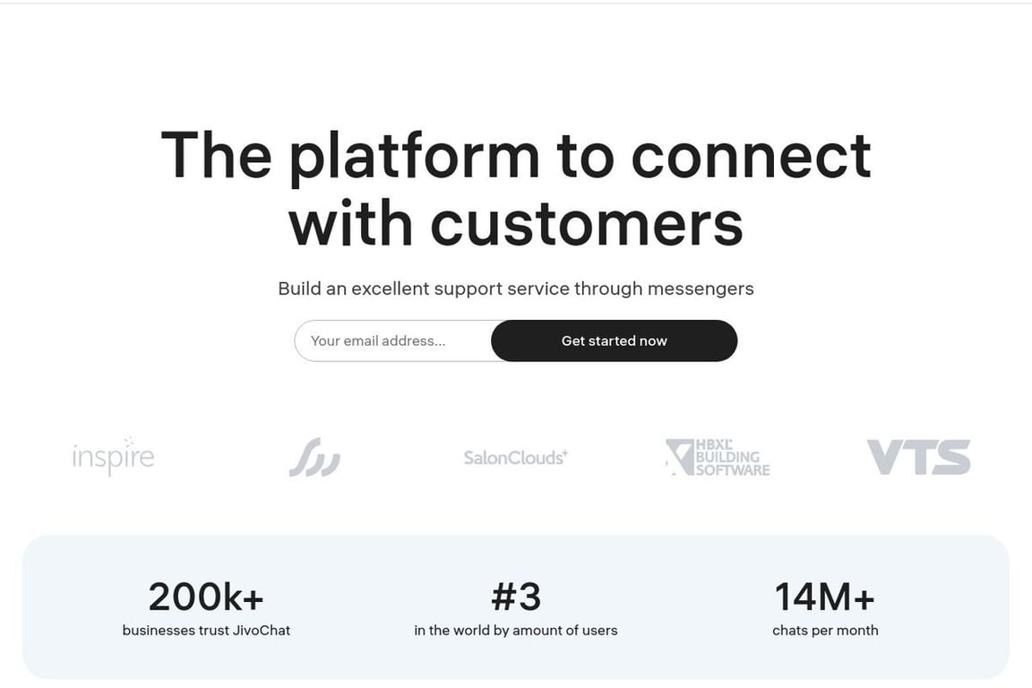 JivoChat homepage