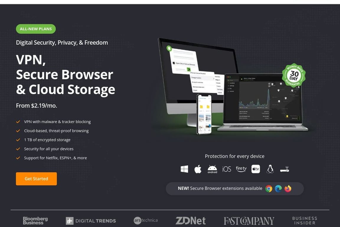 IPVanish homepage