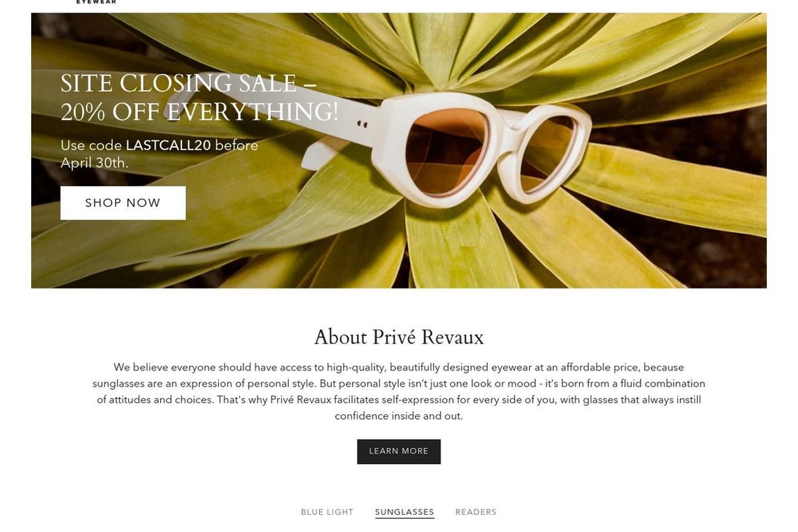 Privé Revaux homepage