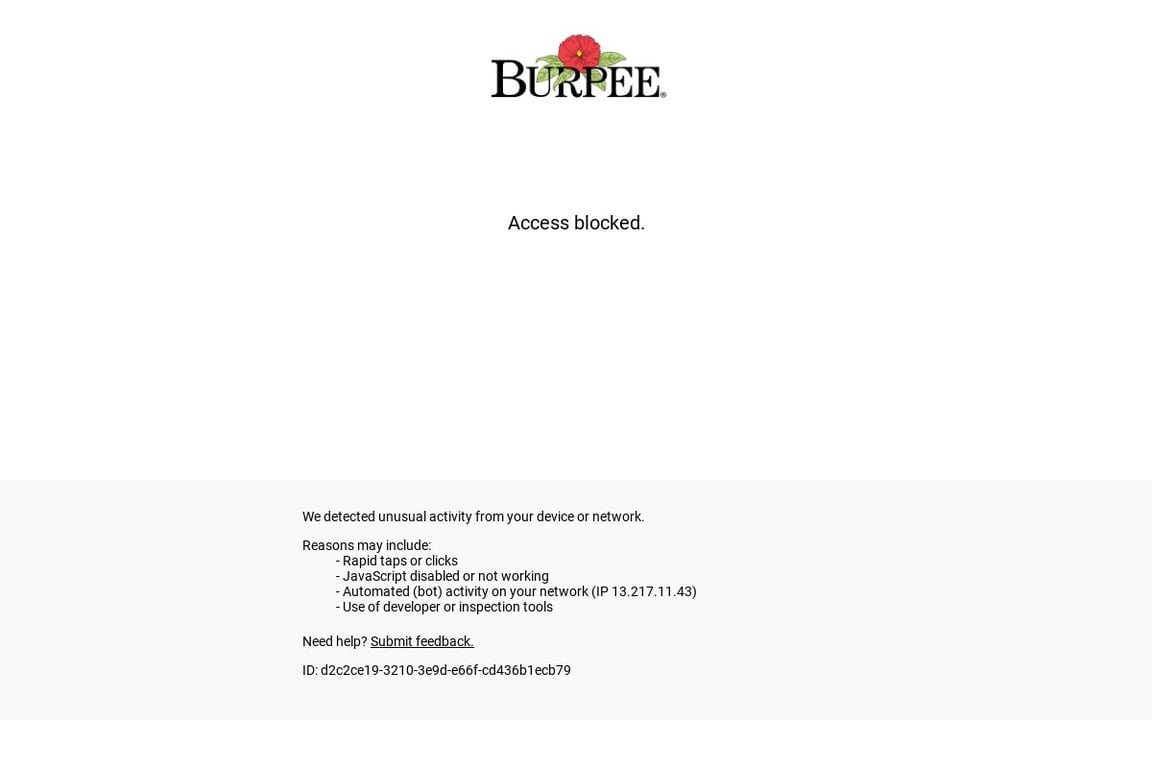 Burpee Gardening homepage