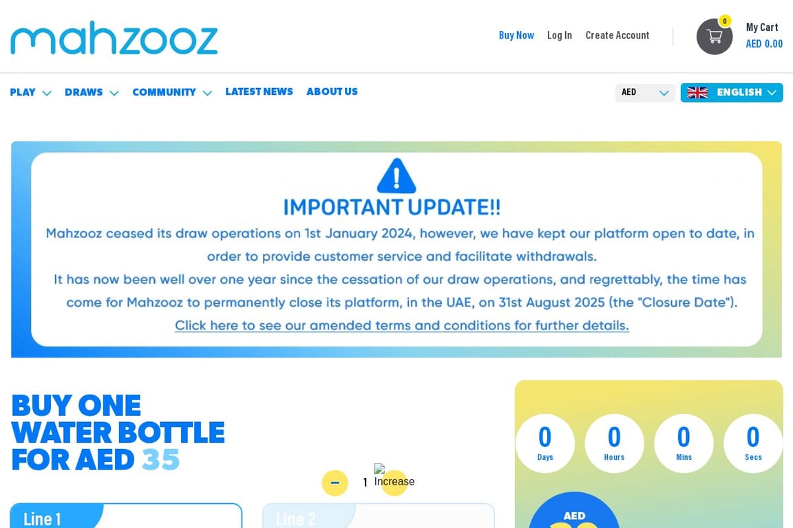 Mahzooz homepage