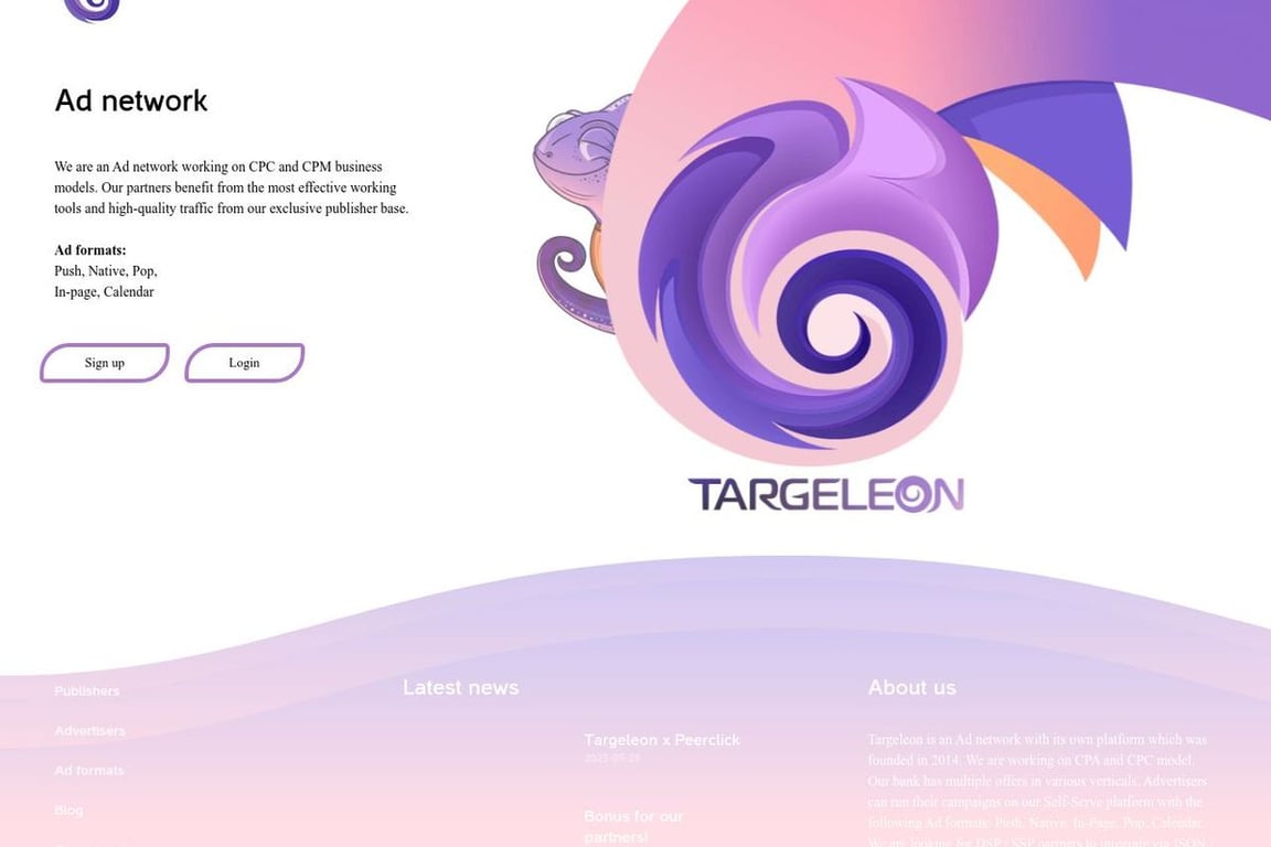 Targeleon homepage