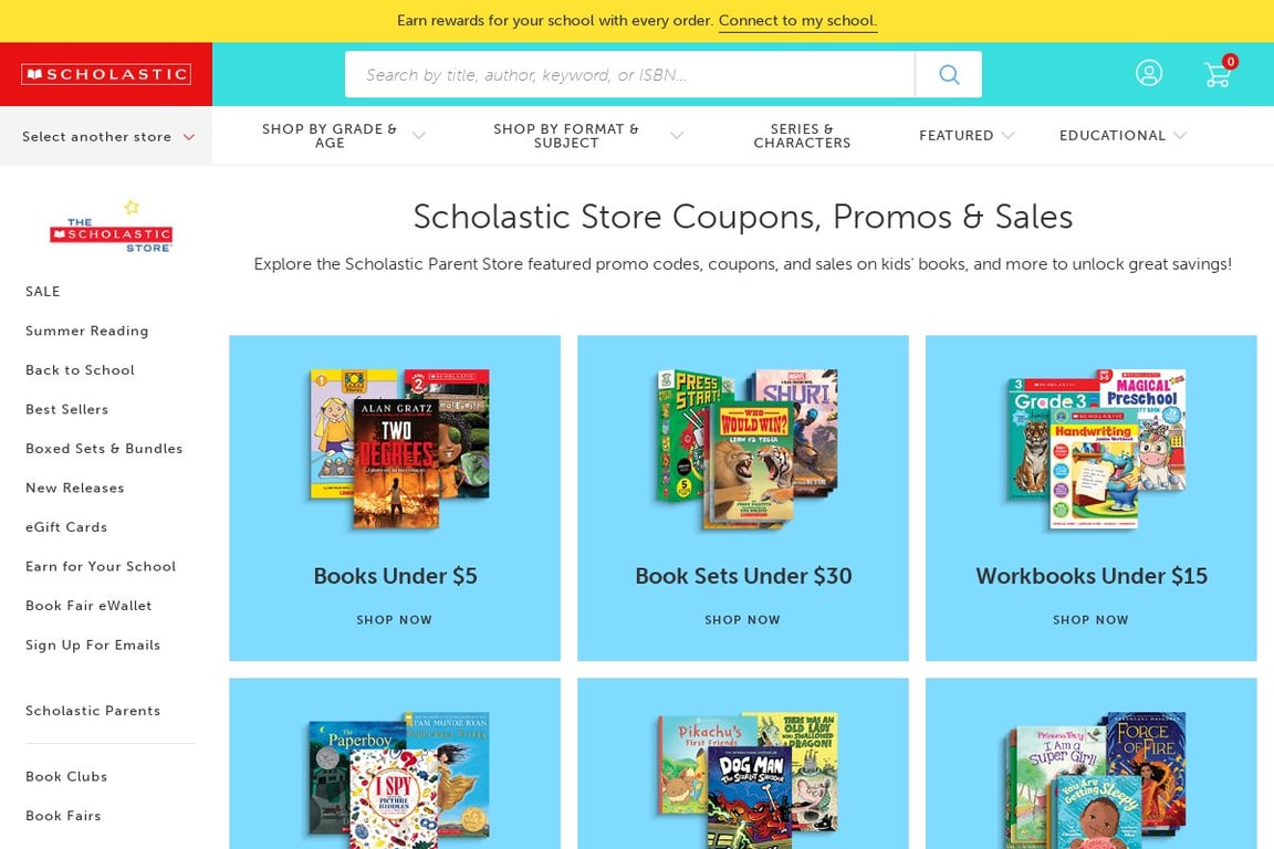 Scholastic affiliate program signup page