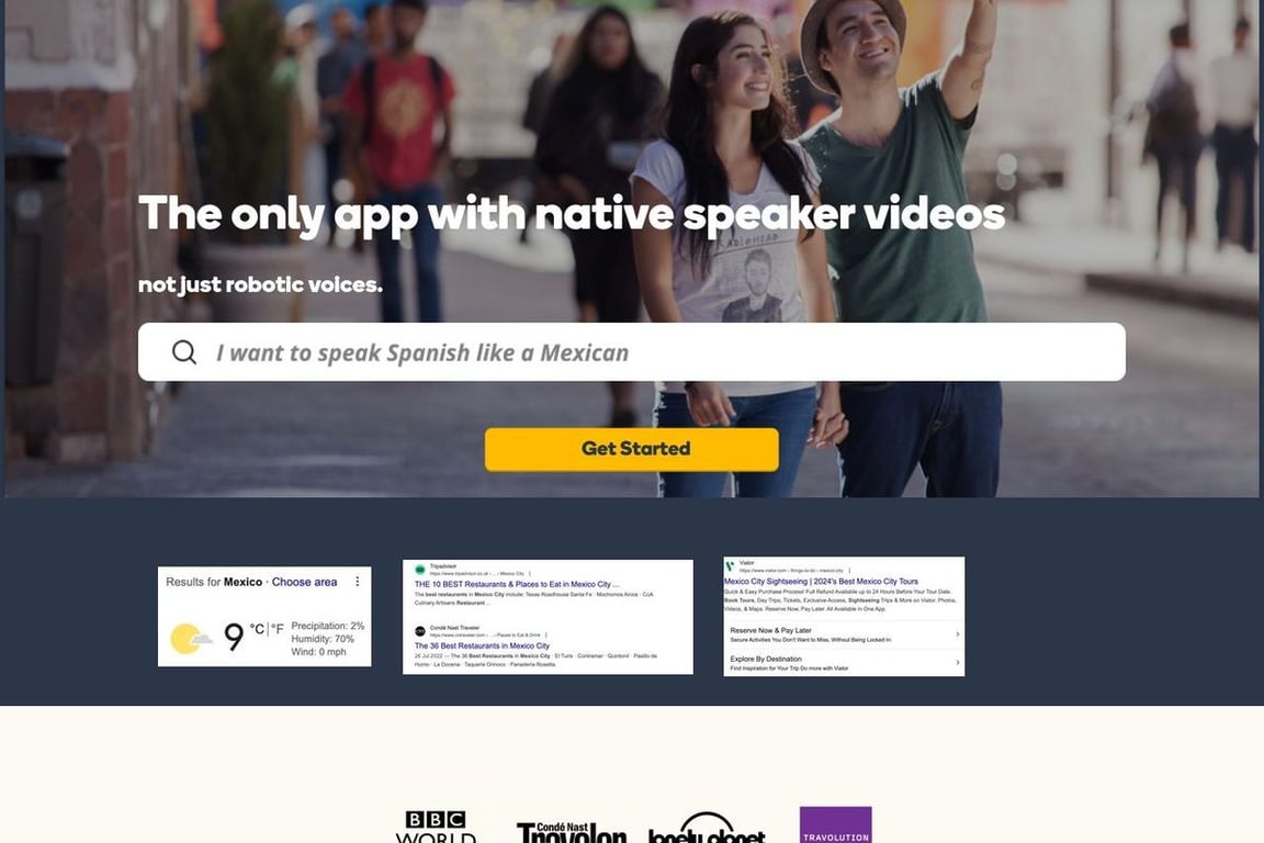 Memrise homepage