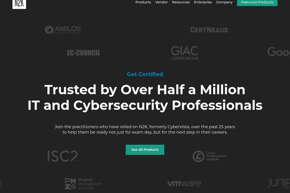 CyberVista homepage