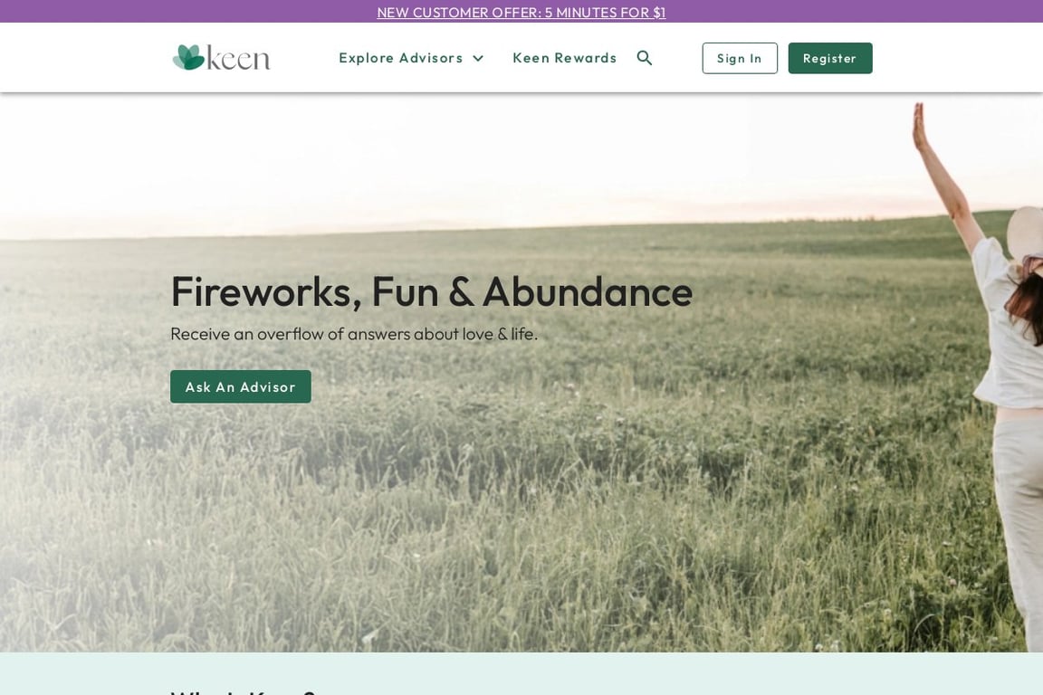 Keen homepage