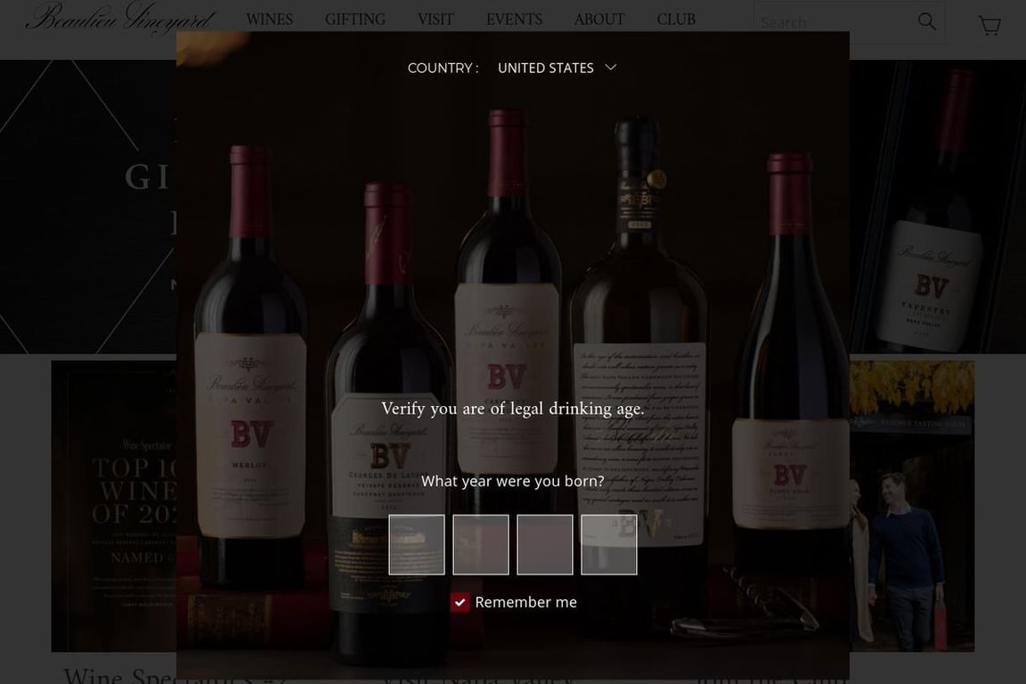 Beaulieu Vineyard homepage
