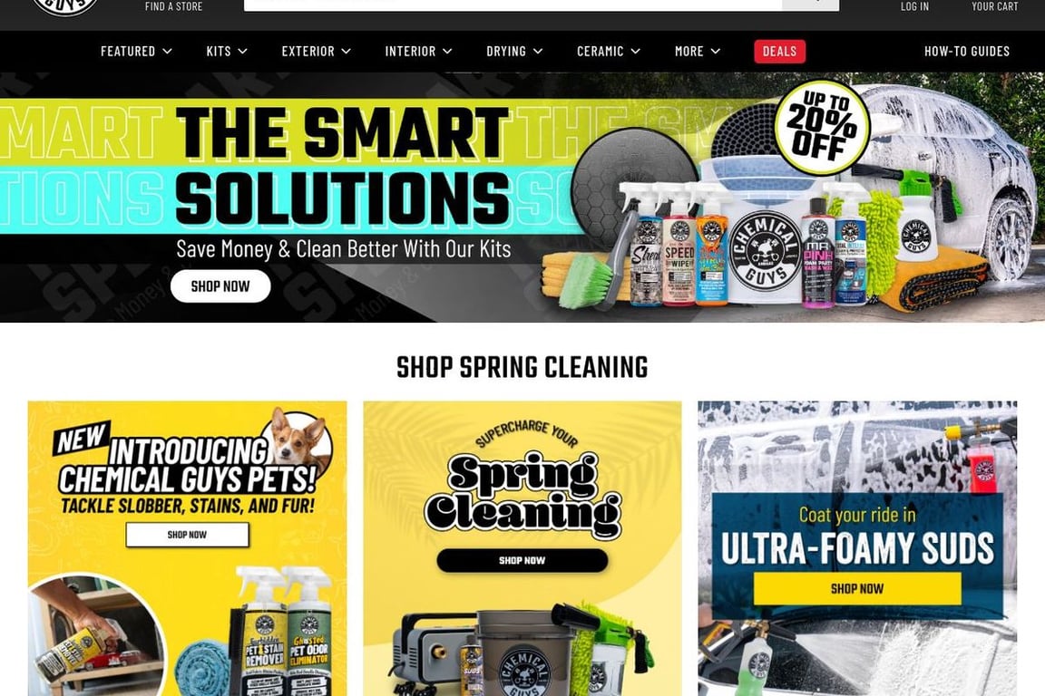 Chemical Guys homepage