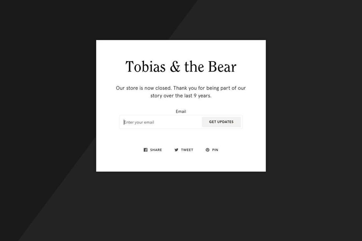 Tobias & The Bear homepage