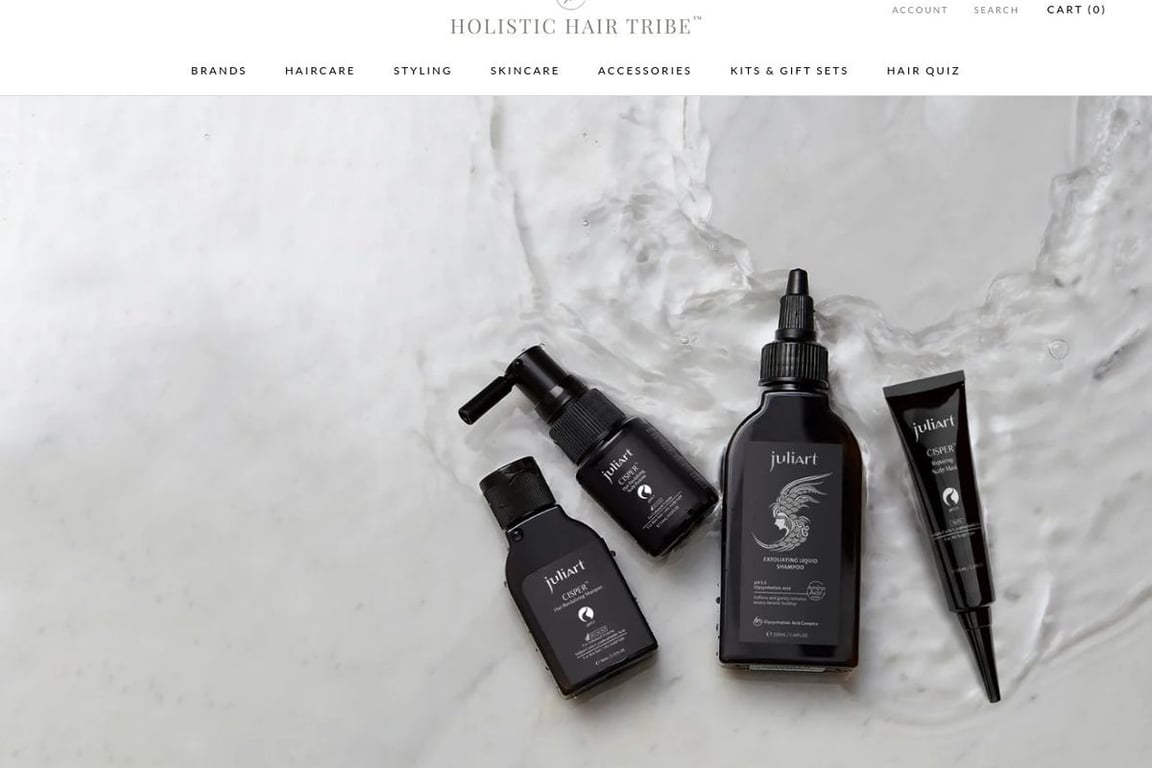 Luxury Organic Beauty Products homepage