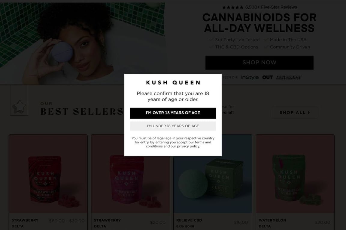 Kush Queen homepage