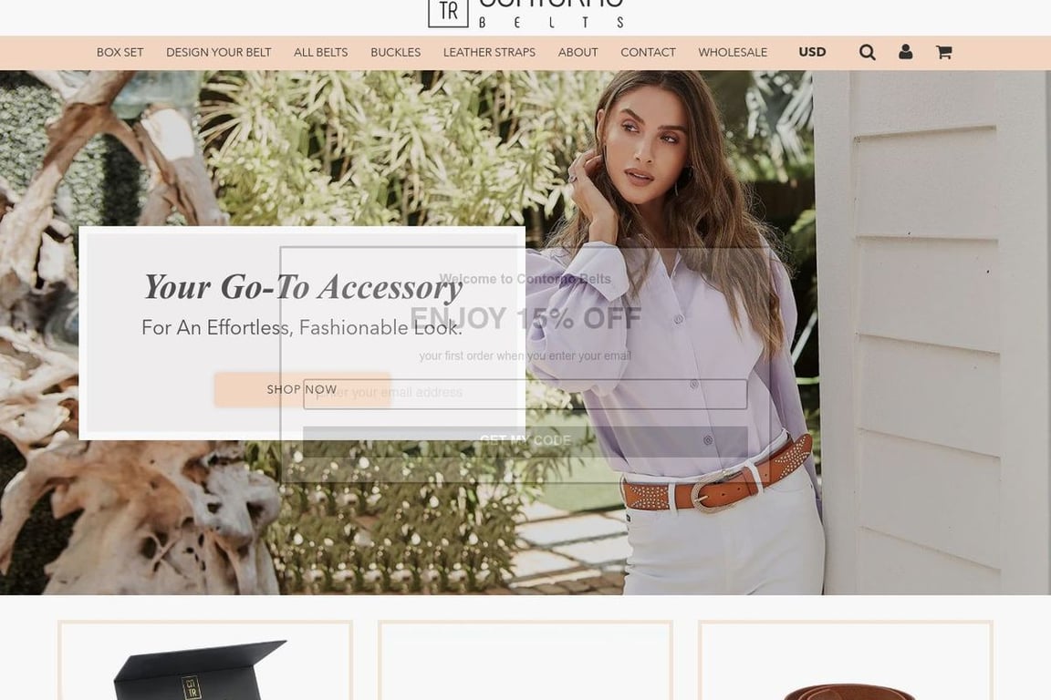 Contorno Belts homepage
