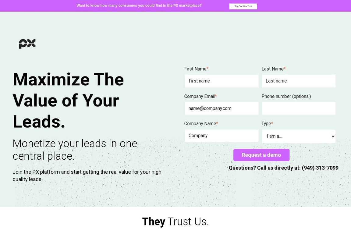 PX (ReviMedia) affiliate program signup page