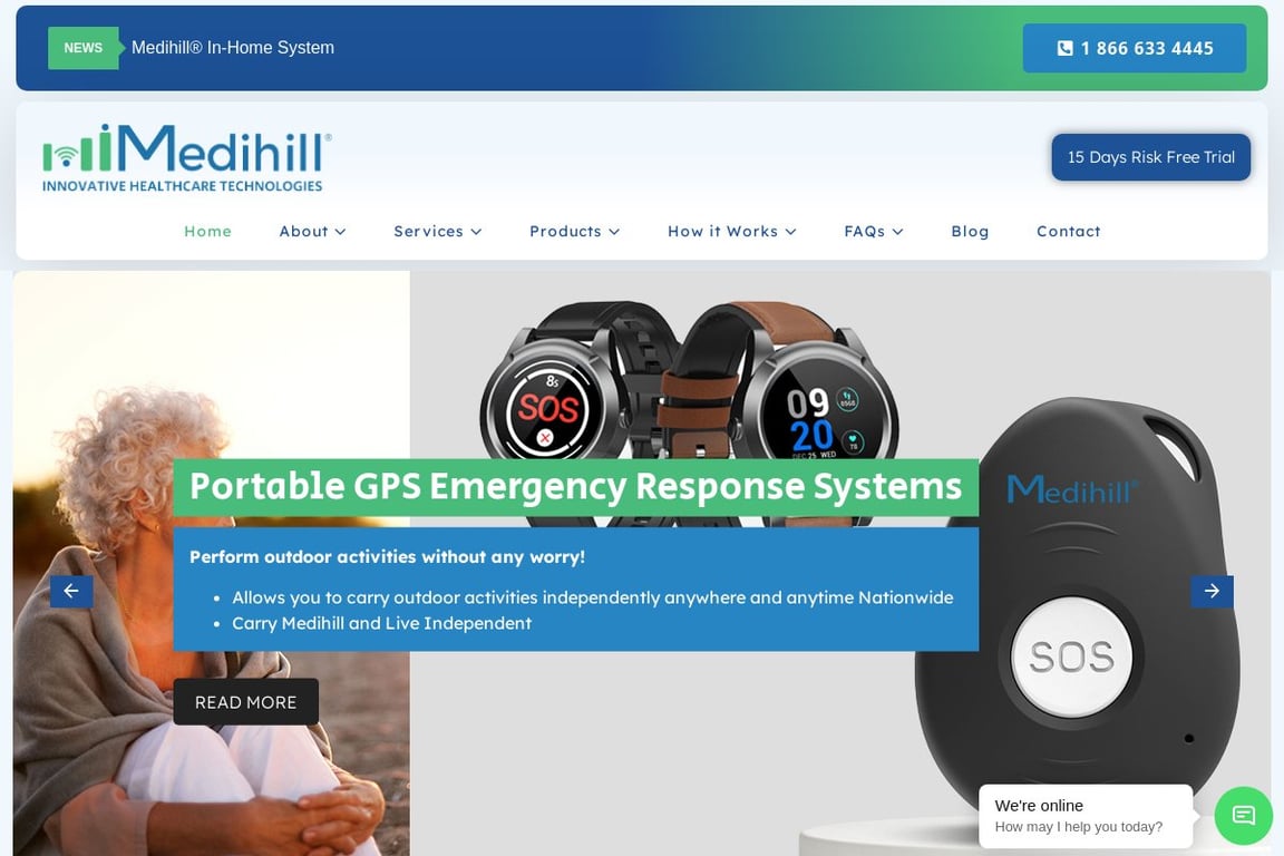 Medihill homepage